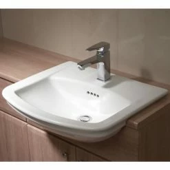 Vitra Serenada Semi Recessed Basin 560mm Wide 1 Tap Hole -VITRA SHOP 17508843 3