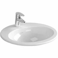 Vitra S20 Compact Countertop Basin With Front Overflow 475mm Wide - 1 Tap Hole 2 Vitra S20 Compact Countertop Basin With Front Overflow 475mm Wide - 1 Tap Hole -VITRA SHOP 17508951 3