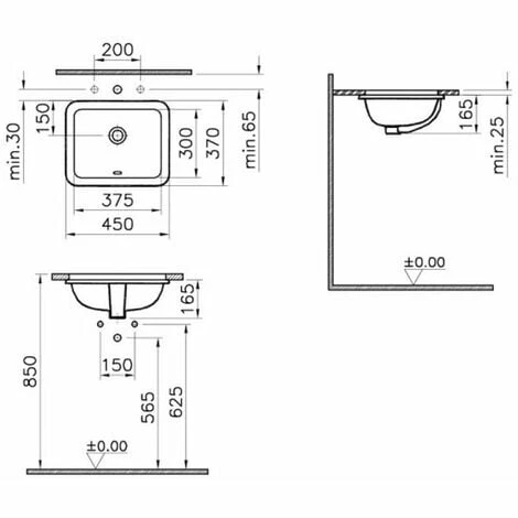 Vitra S20 Compact Under-Counter Basin 450mm Wide 0 Tap Hole Vitra S20 Compact Under-Counter Basin 450mm Wide 0 Tap Hole -VITRA SHOP 17508971 2