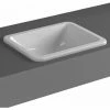 Vitra S20 Compact Inset Countertop Basin With Front Overflow 550mm Wide - 0 Tap Hole