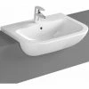 Vitra S20 Semi Recessed Basin 550mm Wide 1 Tap Hole