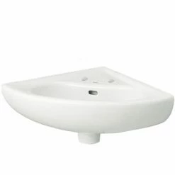 Vitra Arkitekt Corner Basin 565mm Wide 2 Tap Hole