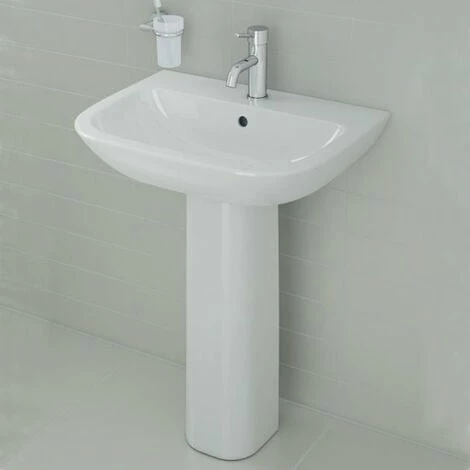 Vitra S20 Wash Basin and Full Pedestal 550mm Wide 1 Tap Hole Vitra S20 Wash Basin And Full Pedestal 550mm Wide 1 Tap Hole -VITRA SHOP 17509177 5