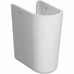 Vitra S20 Wash Basin And Large Semi Pedestal 550mm Wide 1 Tap Hole -VITRA SHOP 17509184 3