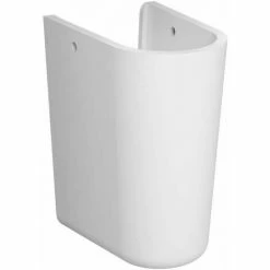 Vitra Layton Cloakroom Basin And Small Semi Pedestal 450mm Wide 1 Tap Hole -VITRA SHOP 17509302 3