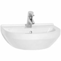 Vitra S50 Round Basin And Full Pedestal 550mm Wide 1 Tap Hole -VITRA SHOP 17509500 3