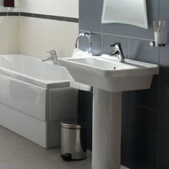Vitra S50 Square Basin And Full Pedestal 550mm Wide 1 Tap Hole 4 Vitra S50 Square Basin And Full Pedestal 550mm Wide 1 Tap Hole -VITRA SHOP 17509579 5