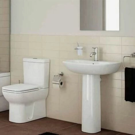 Vitra S20 Cloakroom Basin and Full Pedestal 450mm Wide 1 Tap Hole Vitra S20 Cloakroom Basin And Full Pedestal 450mm Wide 1 Tap Hole -VITRA SHOP 17509698 3