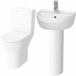 Vitra S50 Value Suite Close Coupled Toilet 550mm 1 Tap Hole Basin