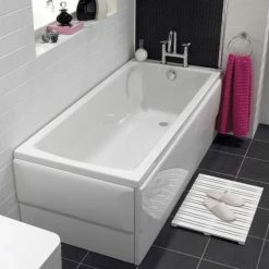 Vitra Neon Single Ended Rectangular Bath 1700mm X 700mm 0 Tap Hole -VITRA SHOP 17510144 4