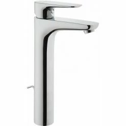 Vitra X-Line Tall Basin Mixer Tap With Pop Up Waste - Chrome