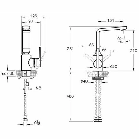 Vitra Suit L Swivel Spout Basin Mixer Tap - Chrome Vitra Suit L Swivel Spout Basin Mixer Tap - Chrome -VITRA SHOP 17510466 2