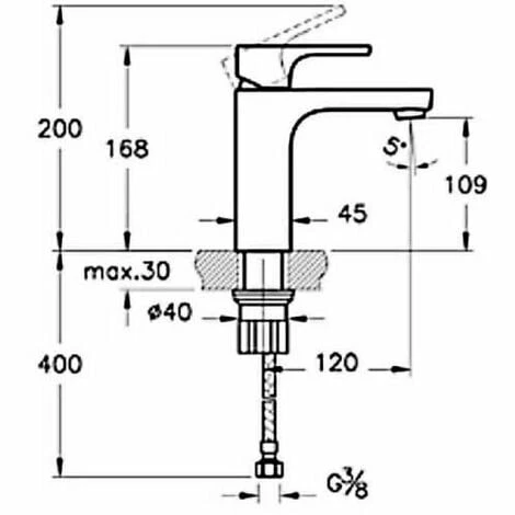 Vitra Sento Basin Mixer Tap - Chrome Vitra Sento Basin Mixer Tap - Chrome -VITRA SHOP 17510473 2