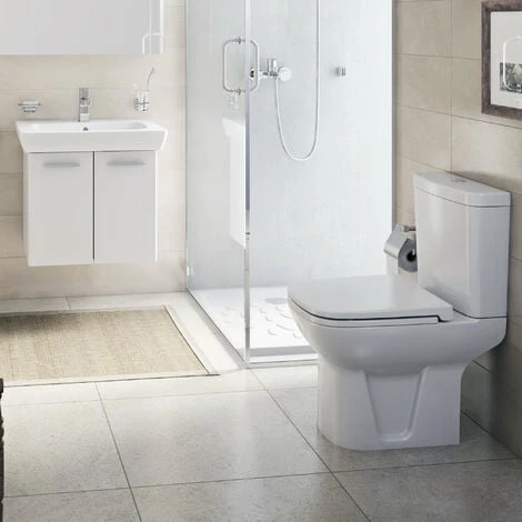 Vitra S20 Close Coupled Toilet Open Back Push Button Cistern - Soft Close Seat Vitra S20 Close Coupled Toilet Open Back Push Button Cistern - Soft Close Seat -VITRA SHOP 17510605 5