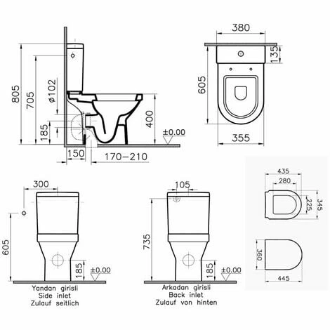 Vitra S50 Compact Close Coupled Toilet Push Button Cistern - Standard Seat Vitra S50 Compact Close Coupled Toilet Push Button Cistern - Standard Seat -VITRA SHOP 17510635 2