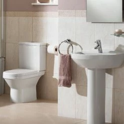 Vitra S50 Compact Close Coupled Toilet Push Button Cistern - Soft Close Seat -VITRA SHOP 17510781 5