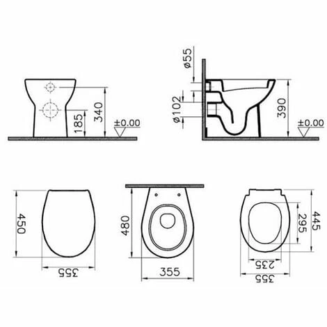 Vitra Layton Back to Wall Toilet - Soft Close Seat Vitra Layton Back To Wall Toilet - Soft Close Seat -VITRA SHOP 17511105 2