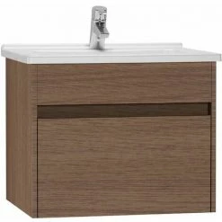 Vitra S50 Vanity Unit With Basin 600mm Wide Oak 1 Tap Hole