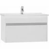 Vitra S50 Vanity Unit With Basin 800mm Wide Gloss White 1 Tap Hole