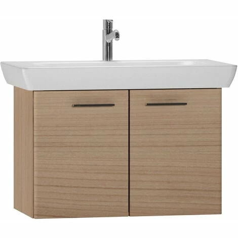 Vitra S20 Vanity Unit with Basin 850mm Wide Golden Cherry 1 Tap Hole Vitra S20 Vanity Unit With Basin 850mm Wide Golden Cherry 1 Tap Hole -VITRA SHOP 17511329 1