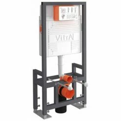 Vitra 1270mm H Wall Hung Toilet Frame With 3/6 Litre Front Operated Concealed Cistern