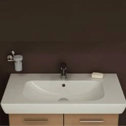 Vitra S20 Vanity Basin 850mm Wide 1 Tap Hole -VITRA SHOP 17619558 3