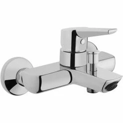 Vitra Solid S Wall Mounted Bath Shower Mixer Tap - Chrome