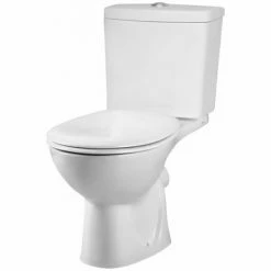 Vitra Layton Close Coupled Toilet Push Button Cistern - Standard Seat