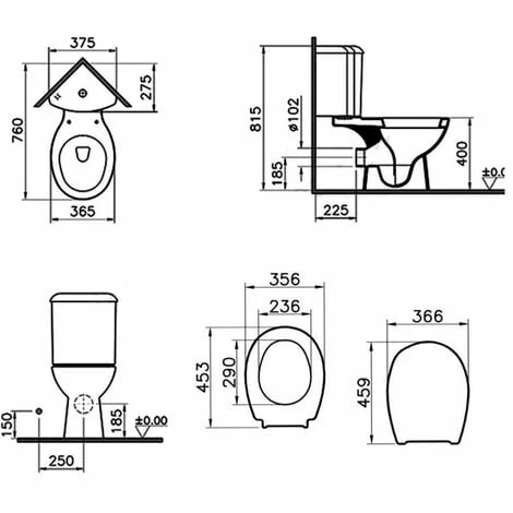 Vitra Layton Corner Close Coupled Toilet Push Button Cistern - Standard Seat Vitra Layton Corner Close Coupled Toilet Push Button Cistern - Standard Seat -VITRA SHOP 17845460 2