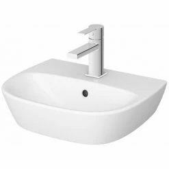 Vitra Zentrum Wall Hung Cloakroom Basin 450mm Wide - 1 Tap Hole