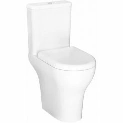 Vitra Zentrum Rimless Comfort Height Close Coupled Toilet With Push Button Cistern - Standard Seat