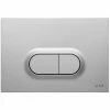 Vitra Loop O Mechanical Dual Flush Plate - Matt Chrome