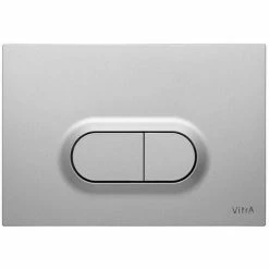 Vitra Loop O Mechanical Dual Flush Plate - Matt Chrome