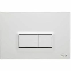 Vitra Loop R Mechanical Dual Flush Plate - High Gloss White