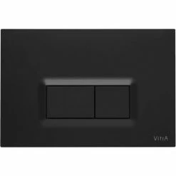 Vitra Loop R Mechanical Dual Flush Plate - Matt Black