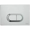 Vitra Loop O Mechanical Dual Flush Plate - Brushed Chrome