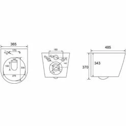 Rimless ECO Wall Hung Toilet & VITRA Low Height Concealed WC Cistern Frame - Gloss Chrome Plate -VITRA SHOP 54192103 4