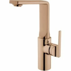 Vitra Suit L-Spout Tall Basin Mixer Tap - Copper