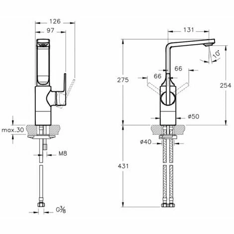 Vitra Suit L-Spout Tall Basin Mixer Tap - Copper Vitra Suit L-Spout Tall Basin Mixer Tap - Copper -VITRA SHOP 60803187 2
