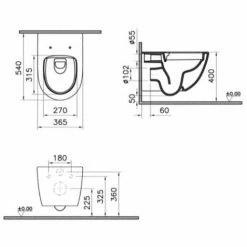Vitra Sento SmoothFlush Rimless Toilet Bowl + Softclose Seat, Matt Taupe (7848-020-6147) -VITRA SHOP 60958905 3