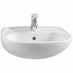Vitra Arkitekta Wall Hung Basin 450mm Wide - 1 Tap Hole