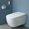 Vitra V-Care Rimless Wall Hung Toilet WC With Aqua Clean Bidet Shower 14 Control Modes - Comfort Edition