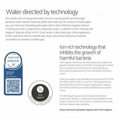 Vitra V-Care Rimless Wall Hung Toilet WC With Aqua Clean Bidet Shower 8 Control Modes - Basic Edition -VITRA SHOP 71587473 5